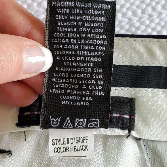 ALAN FLUSSER Black Dress Slacks Golf Pants, 38x34 - Picture 6 of 7